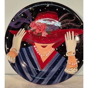 Susan Winget Certified International Lady Face Charger Plate Platter